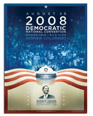 Barack Obama 2008 Dnc Invesco Field Denver,  Co Official Campaign Poster Print