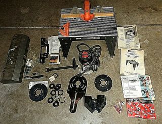 Vintage Sears Craftsman 11x18 Router Table 25444 W/router 315.  17480 & Misc Parts