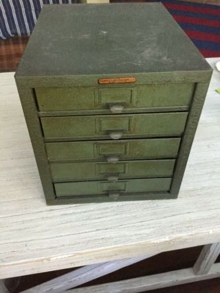 Vintage Kennedy Manufacturing 5 Drawer Metal Cabinet,  Machinist Case