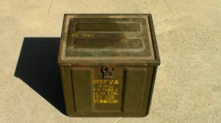 Empty Old Us Ww2 Era 1944/45 Dated Army 20mm Ammunition Box