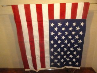 Huge 9.  5 X 4.  5ft Vtg 50 Stars 100 Cotton Bunting " Best " Valley Forge Usa Flag