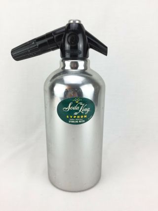 Vintage Soda King Seltzer Bottle Syphon Mf200a