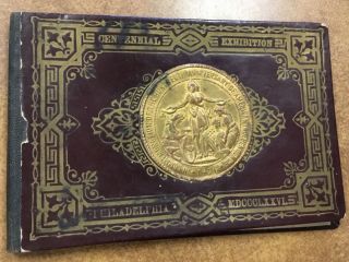 1876 Centennial Exhibition Philadelphia 12 Views Souvenir Booklet Foldout