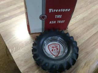 Vintage Firestone 75 Year Tractor Tire Ash Tray - Nib Ashtray