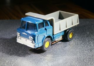Vintage Aurora Vibrator 1582 Ford Dump Truck Blue Cab/ Gray Bed