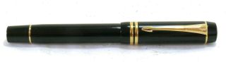 Parker Duofold Centennial Fountain Pen Black,  18k Gold Medium Nib - 34979