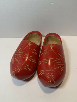 Vintage Dutch Wooden Shoes Clogs Made In Holland - “perfect” Size 23