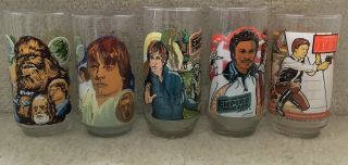 Vintage 1977 - 1983 Burger King Star Wars/empire/jedi Drinking Glasses Skywalker