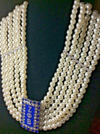 Zeta Phi Beta Inspired 5 Strand Necklace (matching Bracelet Also Available)