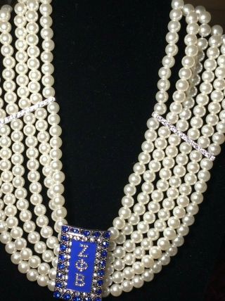 Zeta Phi Beta Inspired 5 Strand Necklace (matching bracelet also available) 2