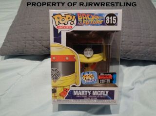 Nycc 2019 Marty Mcfly Shared Funko Pop 815 W/protector Back To The Future Mib