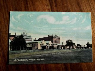 Vintage Postcard Real Photo Broadway Wycheproof Victoria Australia F W N & Co