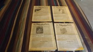 4 The Stars And Stripes Newspapers June 10 And 24 & July 1 And 8 1944