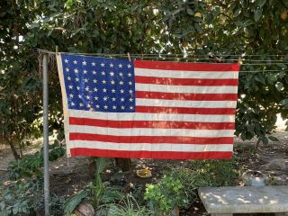 Vintage United States Of America Flag 48 Star 3x5 Everwear Bunting