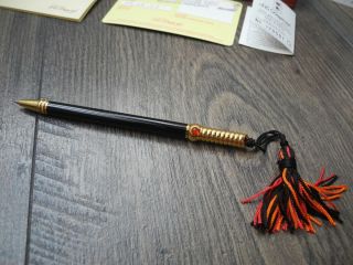 Rare S.  T.  Dupont Czar Mini Bille Gold Laque De Chine Noire Ballpoint Pen Set