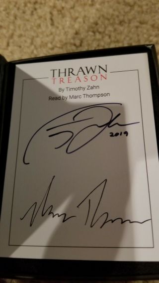 SDCC 2019 Star Wars Thrawn Treason Signed Audiobook Timothy Zahn Tote and Pin 3