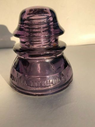 Great Purple Whitall Tatum Glass Insulator Cd 154