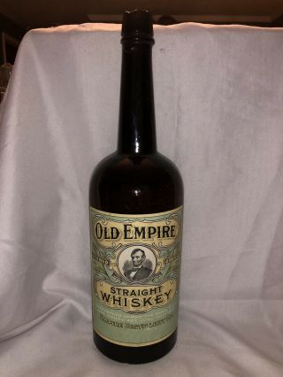Old Empire Whiskey Quart Whiskey Bottle Pre - Pro Near Abraham Lincoln