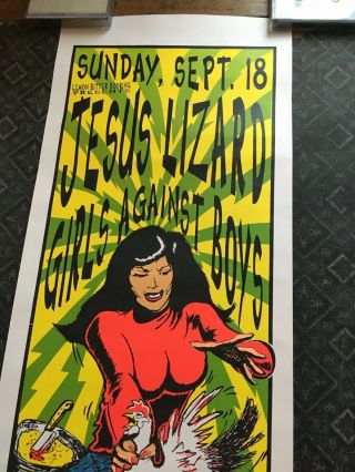 THE JESUS LIZARD / SLUG 1994 gig poster Lindsey Kuhn Amrep Unsane Melvins 3