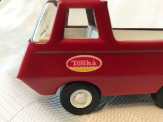 Vintage Tonka Pressed Steel Mini Econoline Red Pickup Truck 3