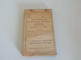 Vintage Receipt Book D.  P.  Gerking Made By The Mccaskey Register Co.