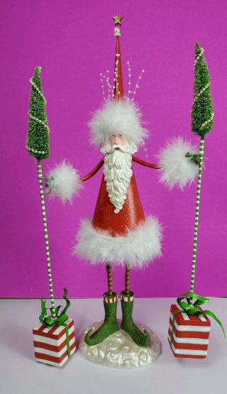 Dept 56 Patience Brewster Krinkles Santa Holding Trees Holiday Display Figure