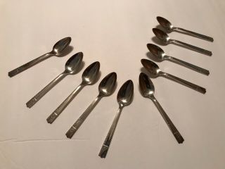Nobility Plate Caprice Set Of Ten (10) Demi - Tasse Spoons Small Size 4.  3/4 " 12cm
