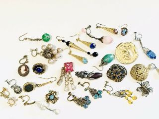 Antique Victorian Odd Earrings / Drops Jewellery Joblot