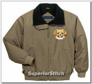 Tibetan Spaniel Embroidered Challenger Jacket Any Color