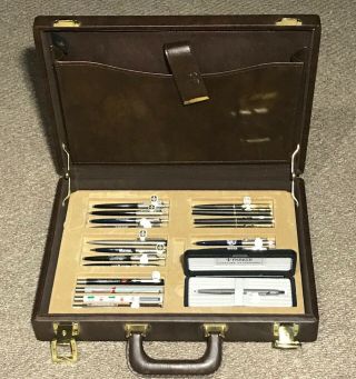 Rare Salesman Parker Pen Jotter Ball Point Pens Display Briefcase Pens