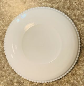9 Vintage Westmoreland Milk Glass BEADED EDGE White Salad Dessert Plates 3
