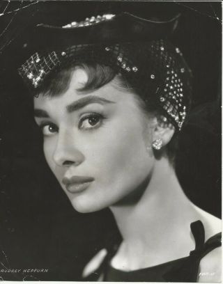 Audrey Hepburn 9 1/4 X 7 1/4 Vintage Portrait Still