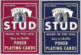 Stud (blue & Red) - Playing Cards - - Uspcc -