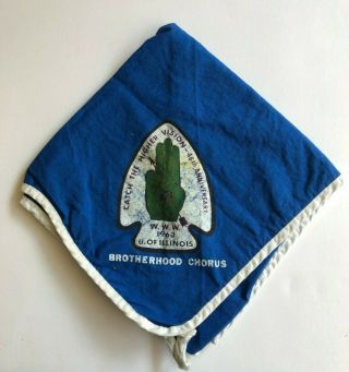 1963 Brotherhood Chorus Neckerchief National Oa Conference Noac Boy Scouts Worn