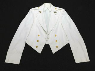 Vintage Usmc Us Marine Military White Mess Dress Dinner Jacket Coat Ega 38 Reg