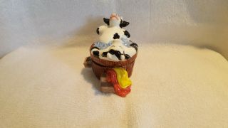 Vintage Cows in Hot Tub Salt and Pepper Shakers Clay Art 2