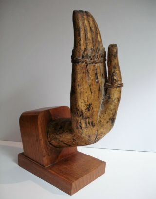 Thai Bronze Buddha Hand 19th Century