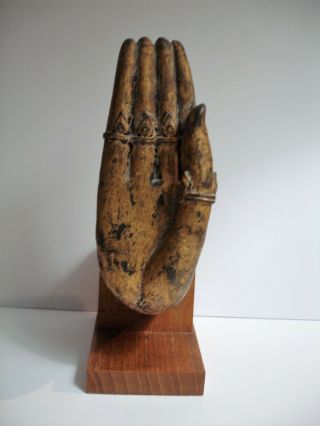 Thai Bronze Buddha Hand 19th Century 2