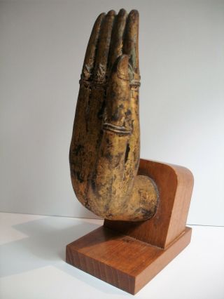 Thai Bronze Buddha Hand 19th Century 3
