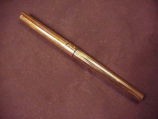 S.  T.  Dupont Classique Rollerball Pen,  Gold Plated Godron Pattern,