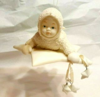 Dept 56 Snowbabies Ornament Wishing On A Star Or Laying On Star Vintage Sweet