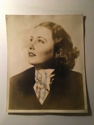 Barbara Stanwyck Early Vintage Autograph 8 " By 10 " Photo 1930s Double Indemnity