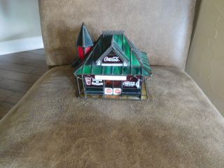 1997 THE COCA - COLA STAINED GLASS TRAIN STATION - LIGHTS UP - FRANKLIN 3