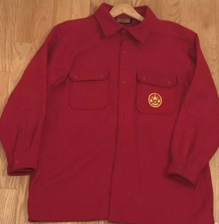 Official Boy Scout Red Wool Jacket Size Xl Retail$69.  00