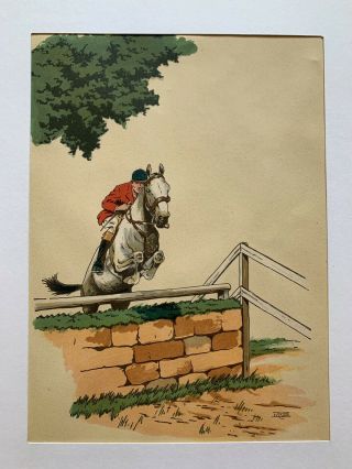 Le Rallic Horse Jump 4,  Signed Print.