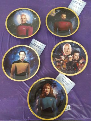 Star Trek Next Generation Hamilton Collector Plate Set Of Five Dr.  Crusher, .