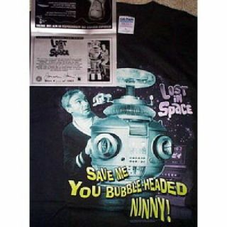 Jonathan Harris Lost In Space Dr Smith Limited T - Shirt & Autographed Certificate