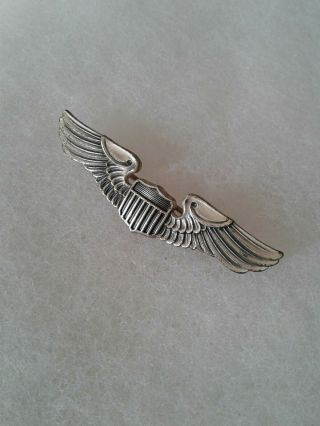 Authentic Wwii Us Army Air Corps Pilots Wings Insignia Sterling