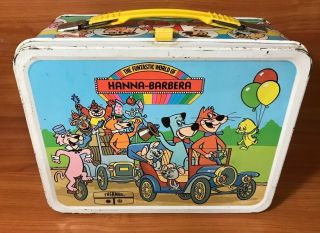 VINTAGE 1977 HANNA BARBERA METAL LUNCH BOX - NO THERMOS KING SEELY THERMOS CO. 2