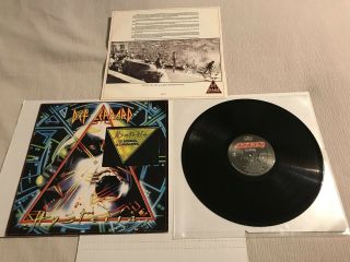 Def Leppard - Hysteria - 1987 Promo 1st Lp Masterdisk 830 675 - 1 Q - 1 Hype